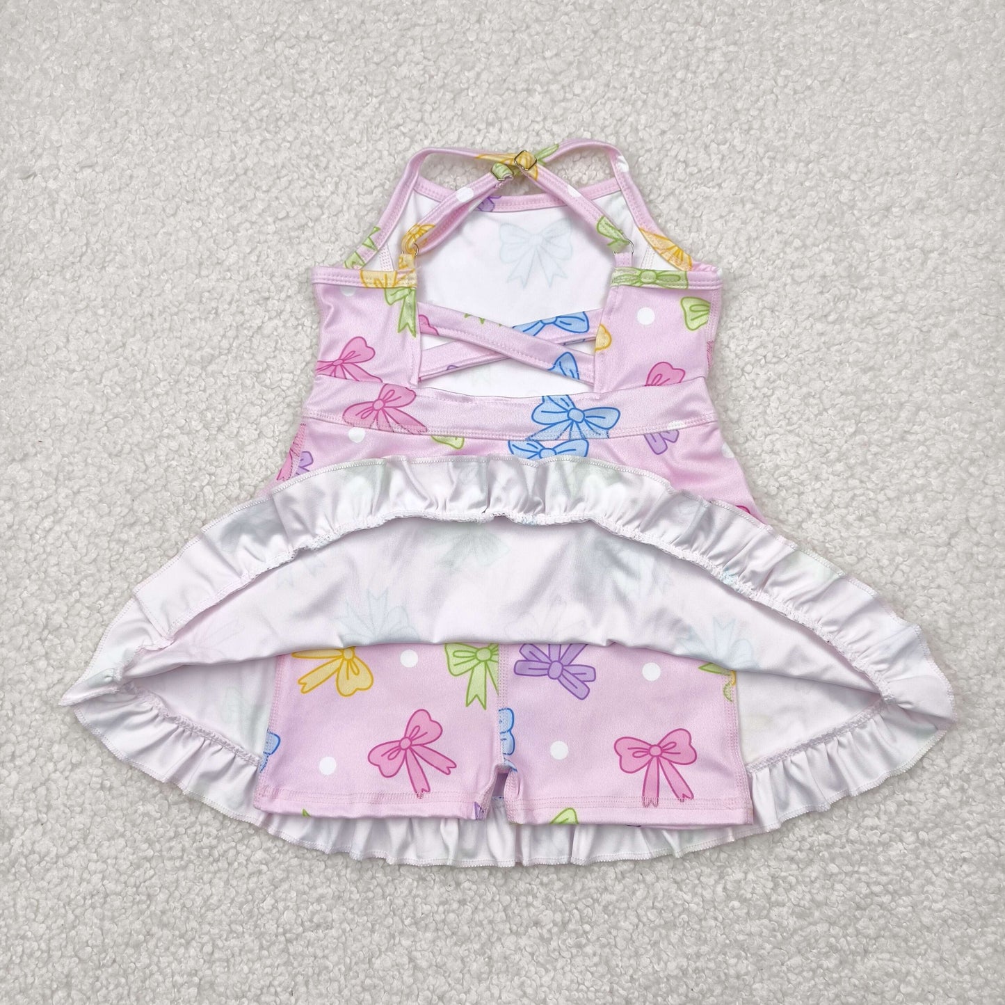 GSD2294 bow yoga flower girl skirt outfit 202504 RTS