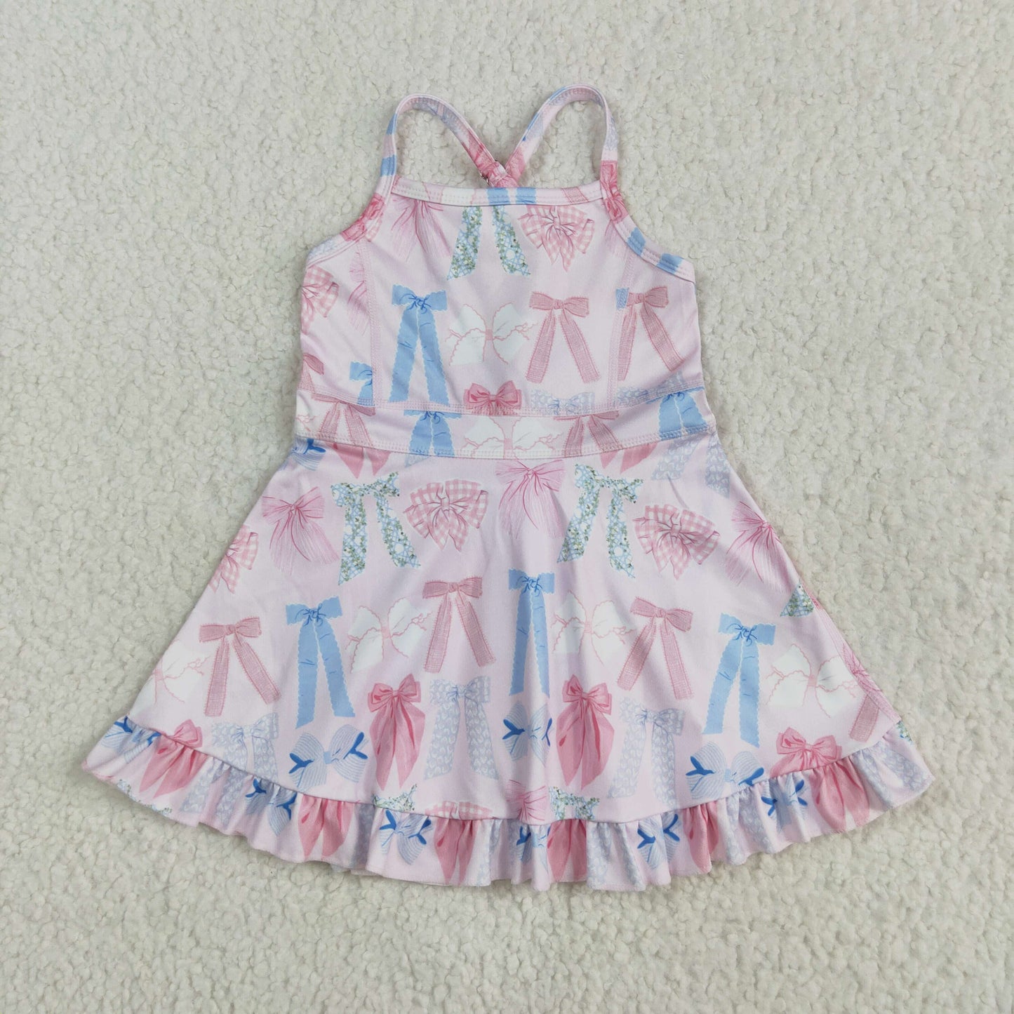 GSD2295 bow yoga flower girl skirt outfit 202505
