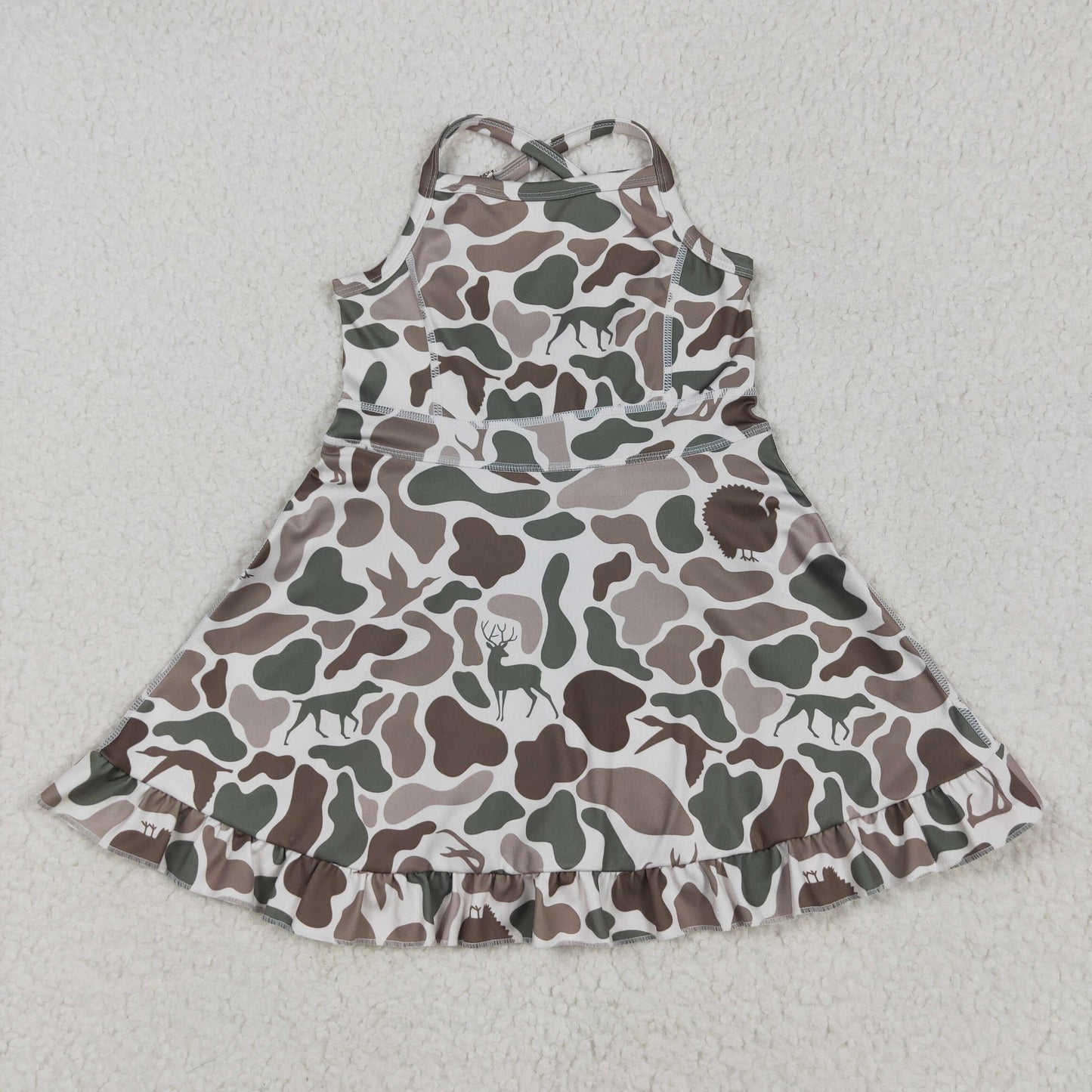 GSD2311 camo yoga girl skirt DRESS 202508 RTS