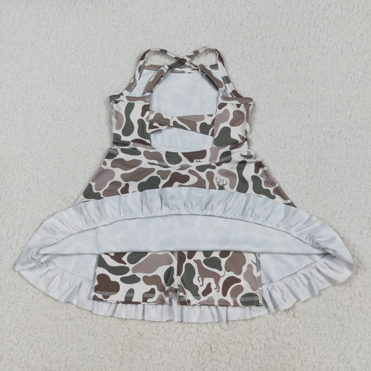 GSD2311 camo duck yoga bow yoga girl dress 202505 RTS