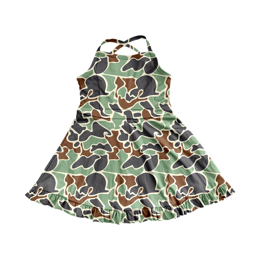 CUSTOM MOQ5 --GSD2313 camo yoga girl skirt DRESS 202503