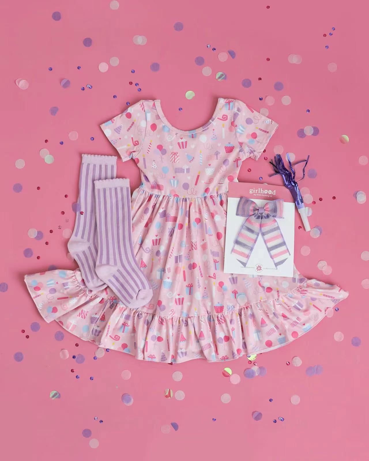 GSD2324 preorder birthday cake western girl summer dress 202503
