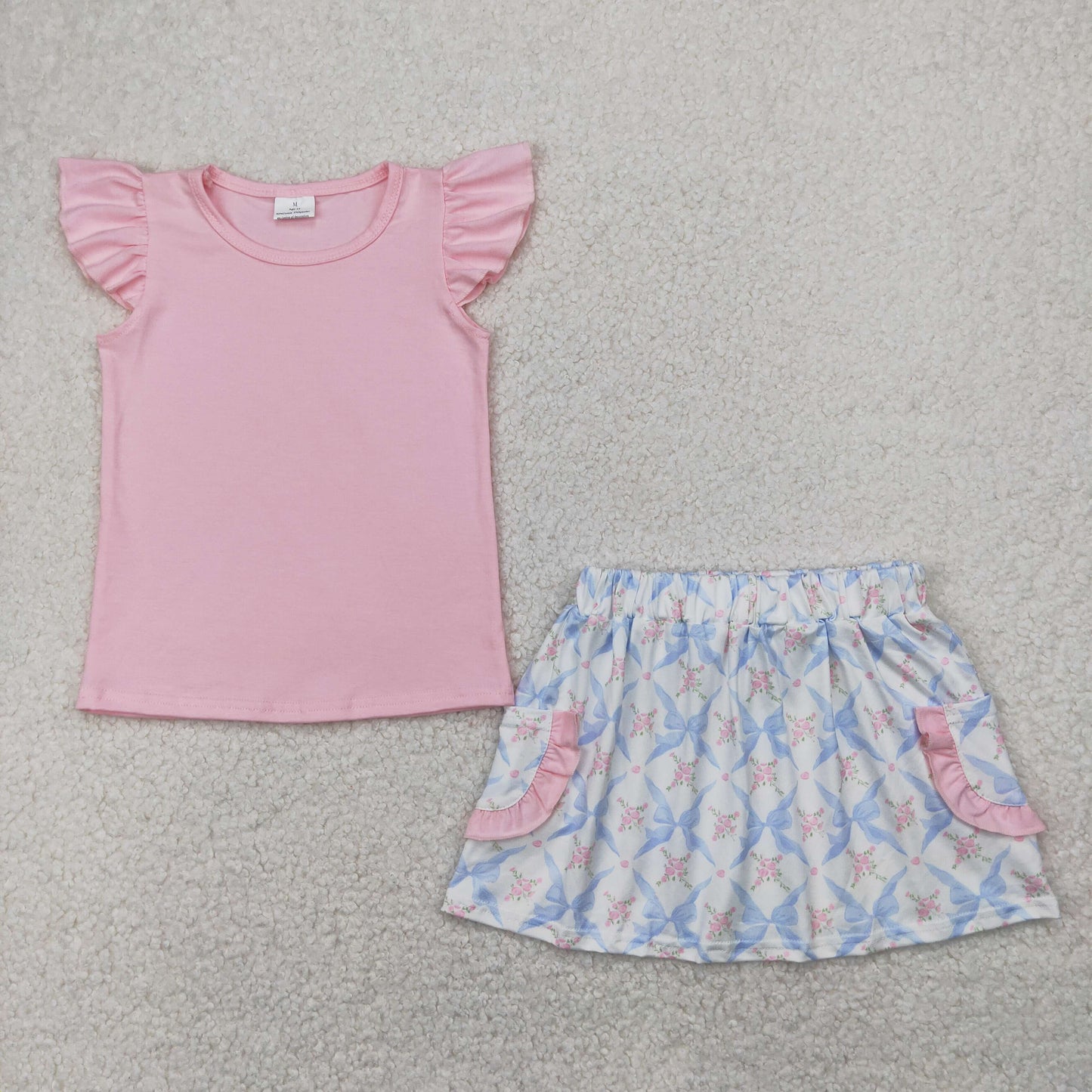 GSD2360 Bow westen girl summer skirt outfit 202504 RTS