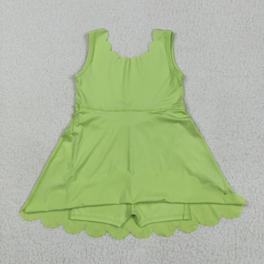 GSD2374 yoga  green girl dress 202505 RTS