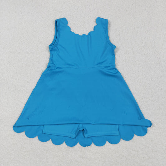GSD2375 yoga blue girl dress 202505 RTS