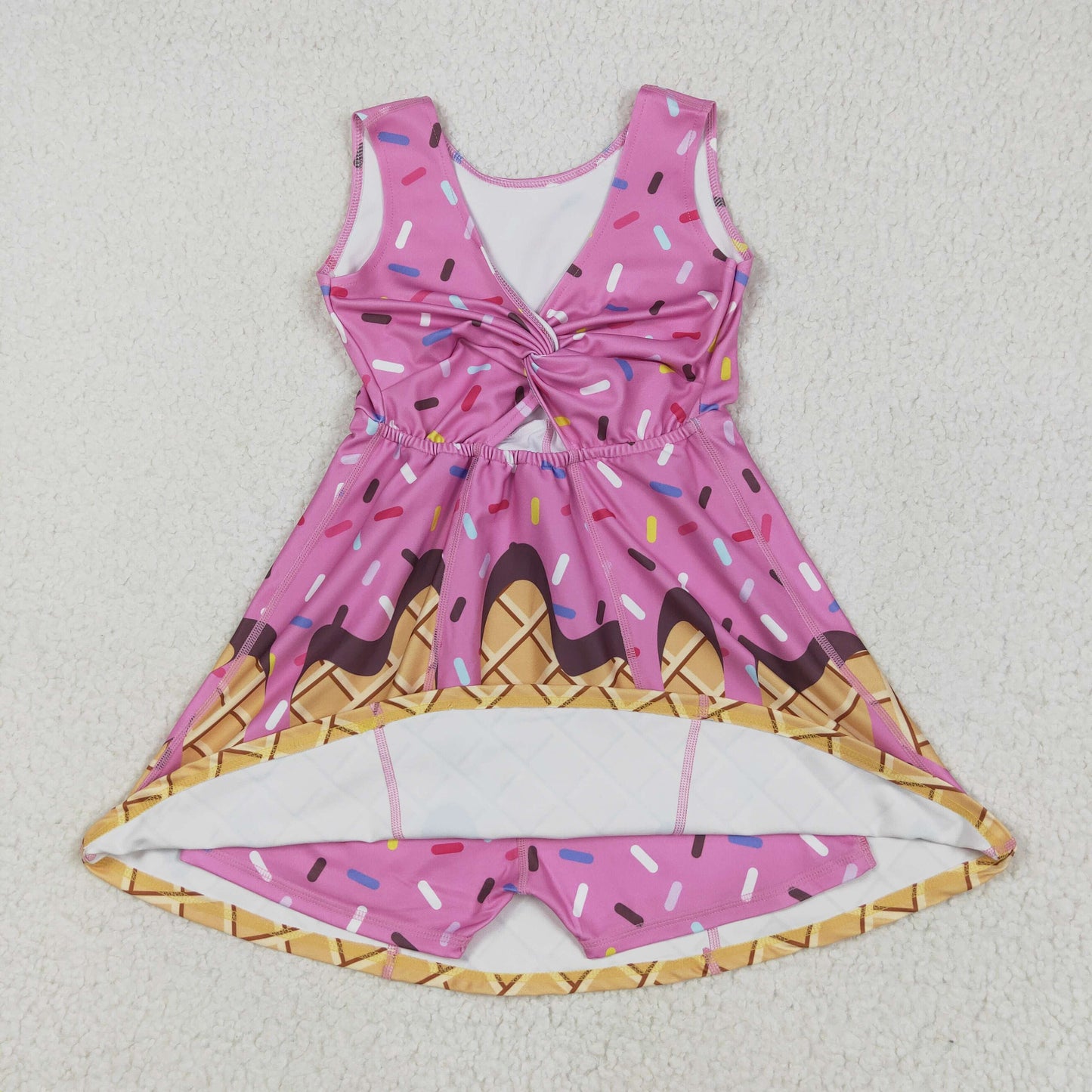GSD2413  yoga  ice cream shorts girl summer dress  RTS  Free shipping order $100+