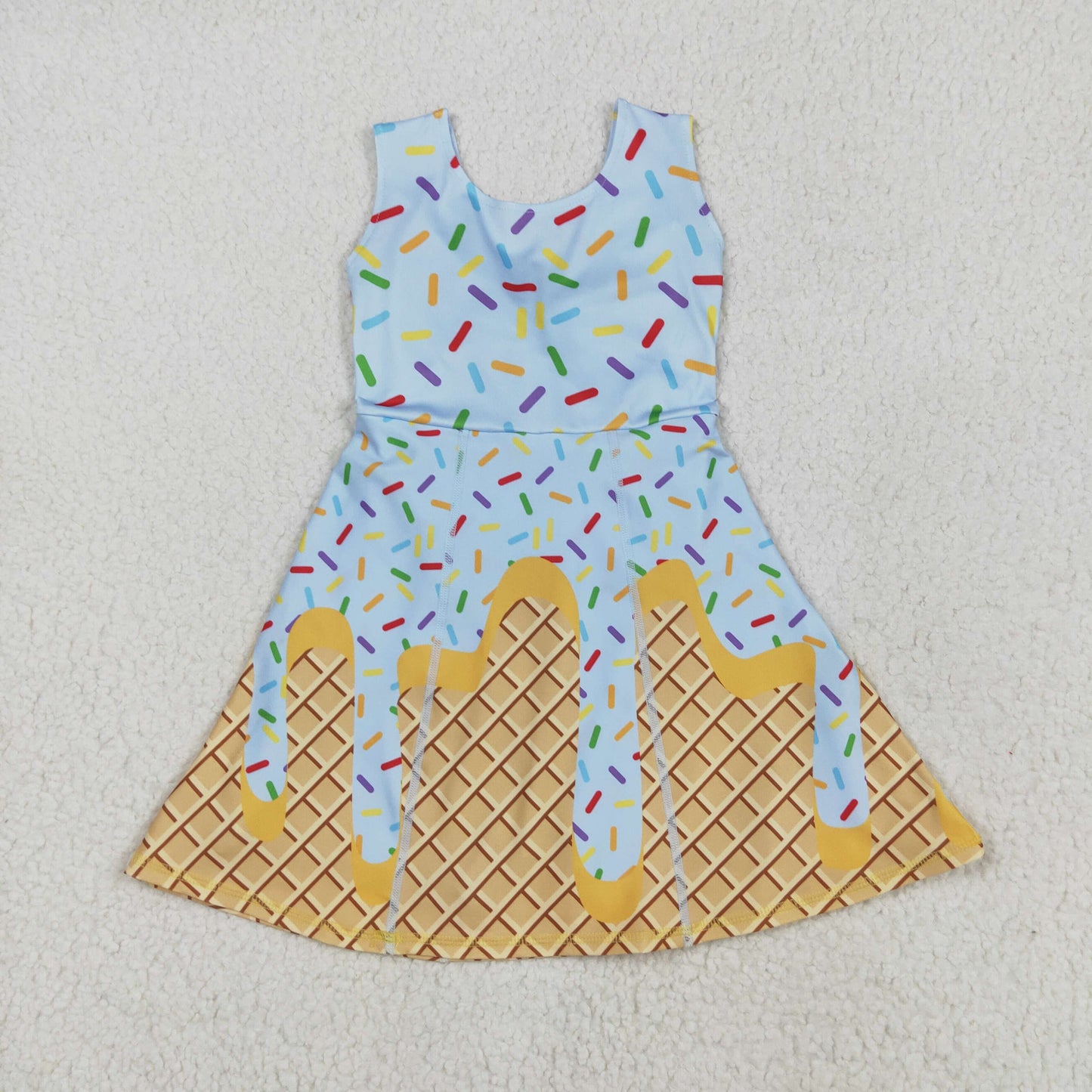 GSD2415 yoga ice cream shorts girl summer dress 202505 RTS