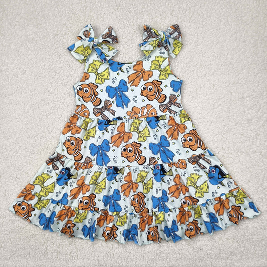GSD2462 clownfish shark fish  girl summer dress 202504 RTS