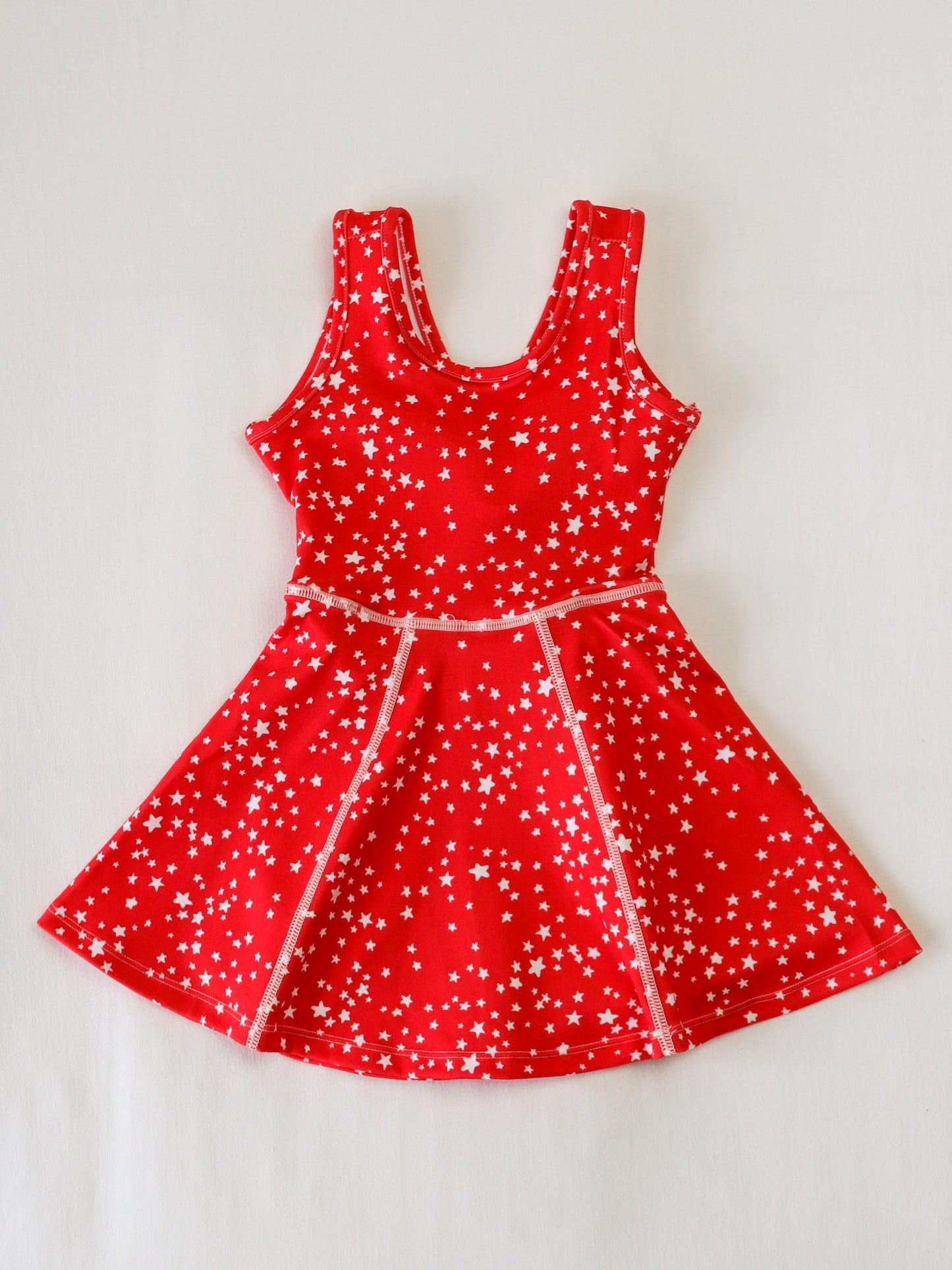 GSD2511 red yoga short sleeve girl dress 202504 preorder