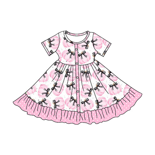GSD2542 pumpkin halloween girl summer dress 202504 preorder