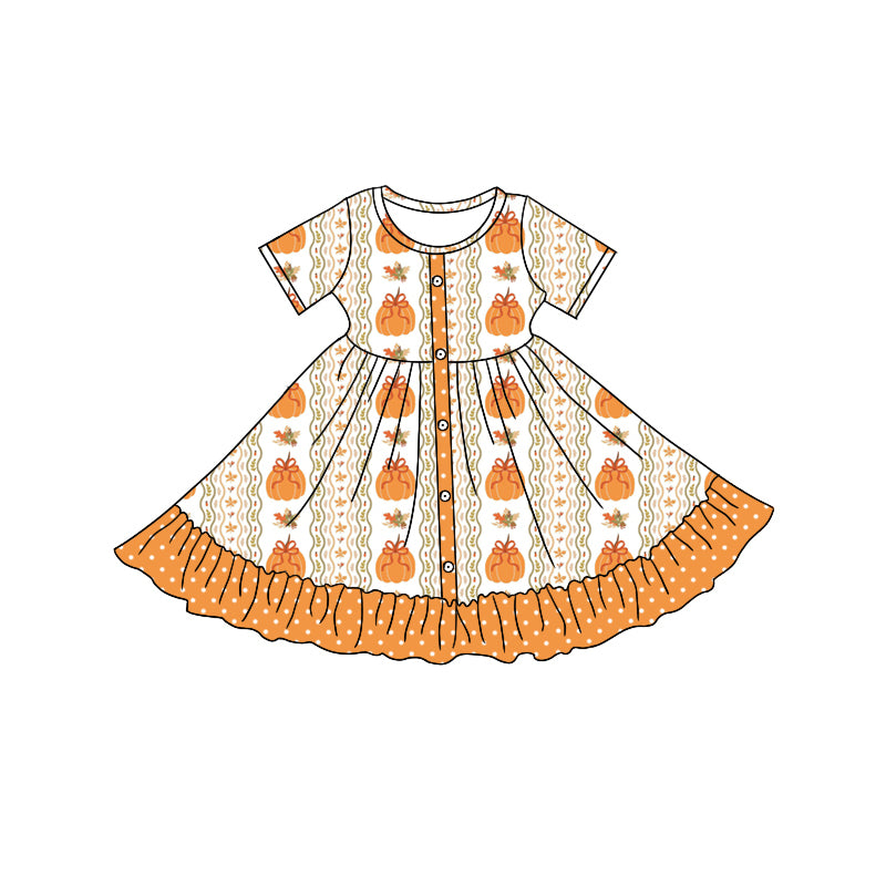 GSD2545 pumpkin halloween girl summer dress 202504 preorder