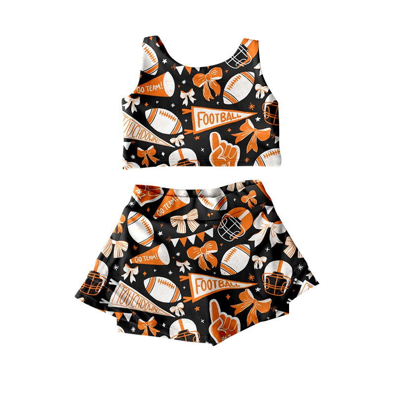 GSD2687 yoga Cheer go team football girl summer skirt outfit 202506 preorder