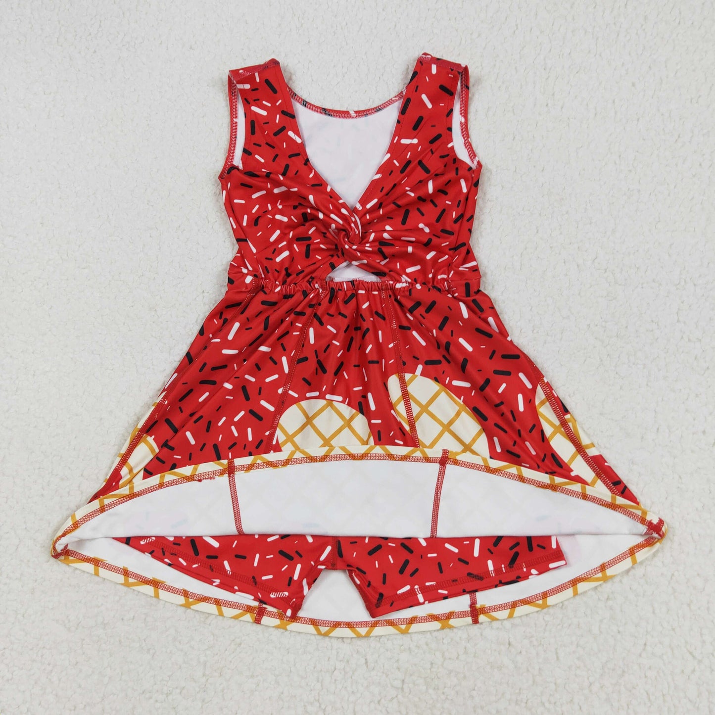 GSD2748 yoga ice cream shorts girl summer dress 202507 RTS