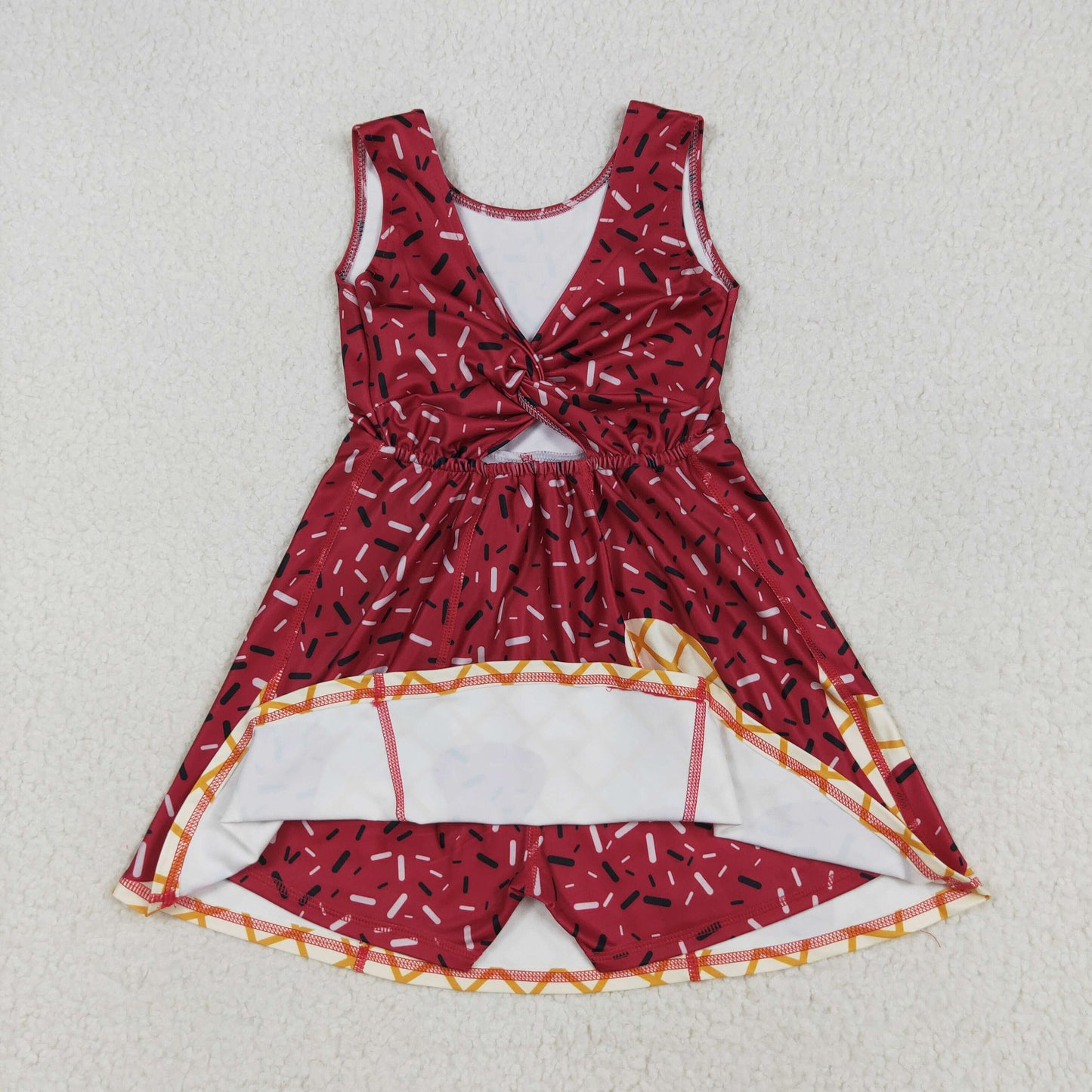 GSD2749 yoga ice cream shorts girl summer dress 202507 RTS