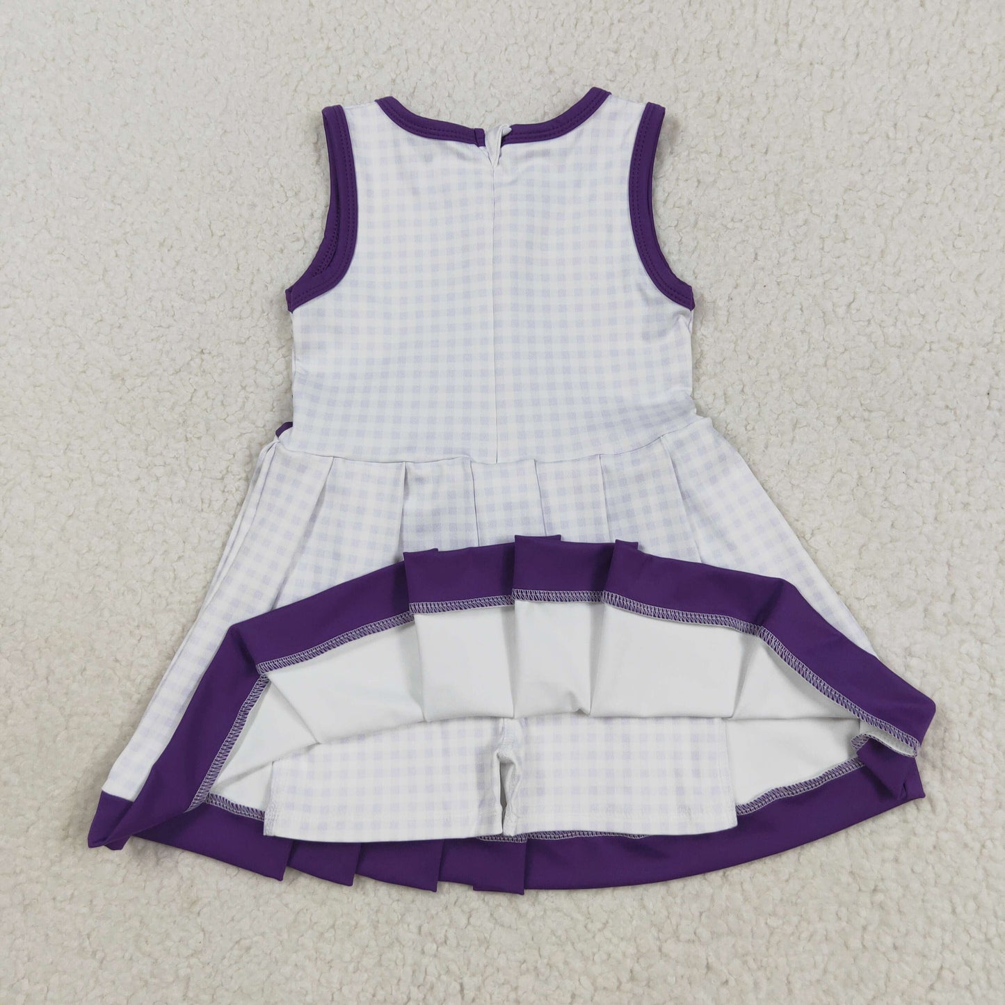 GSD2758 yoga plaid shorts girl summer dress 202509 RTS