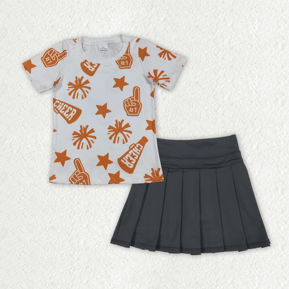 GSD2780组合 yoga Cheer RED skirt westen short sleeves skirt girl dress OUTFIT 202507 RTS