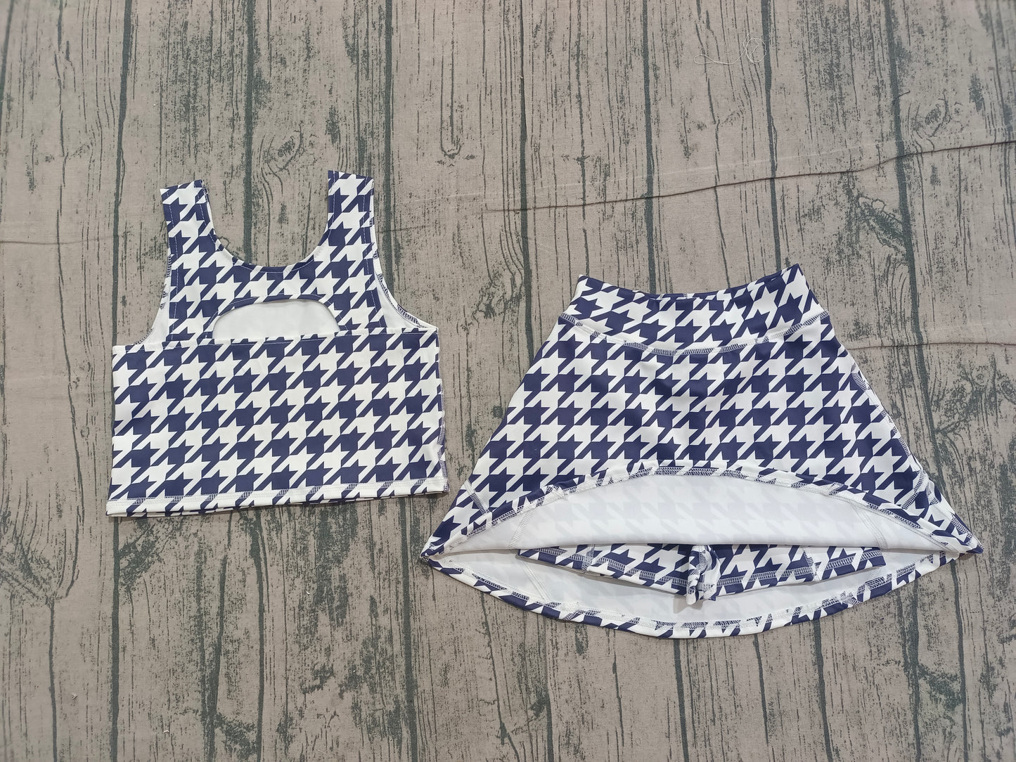 GSD2858 yoga checkerboard western shorts girl summer outfit 202512 preorder