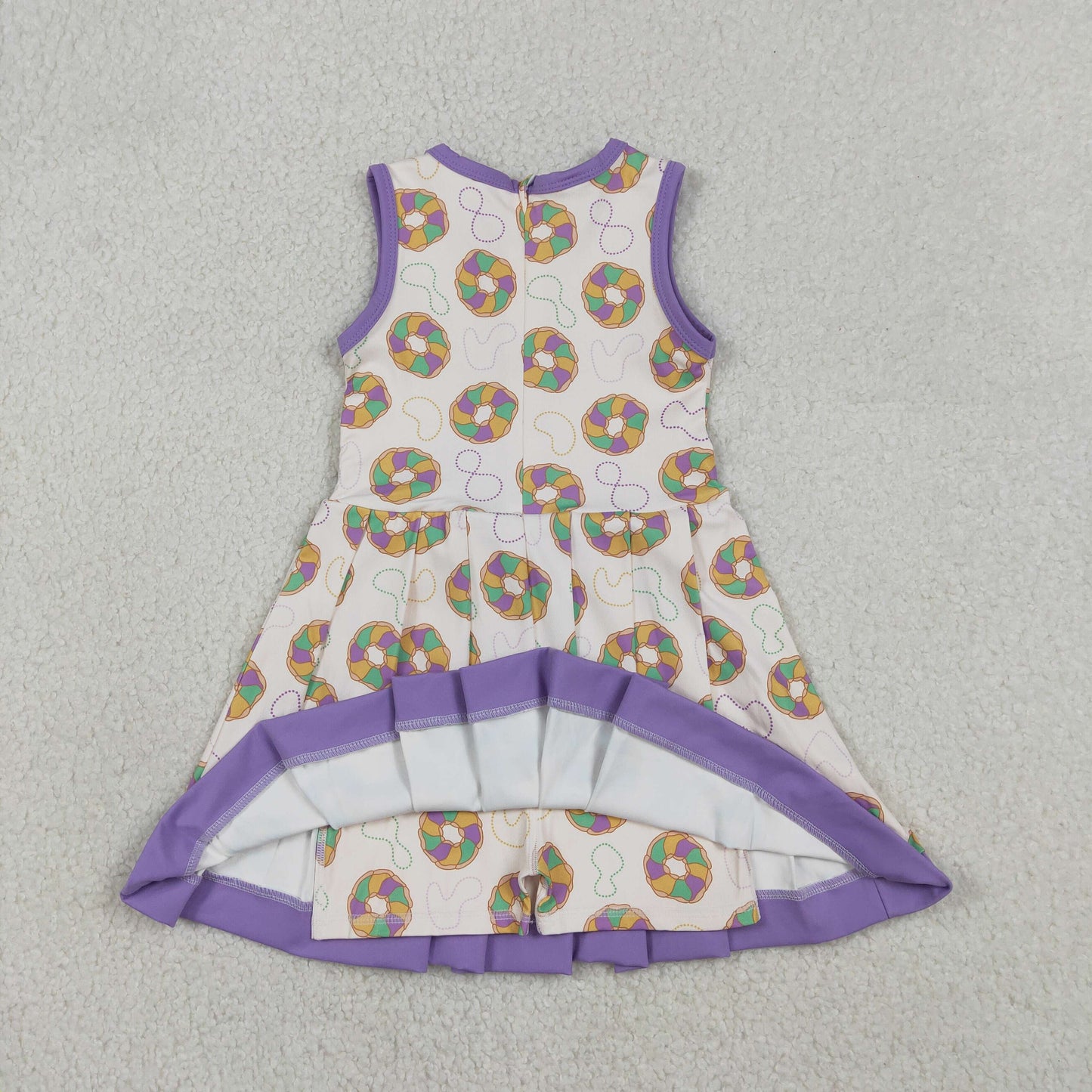 GSD2867 YOGA donut Mardi Gras girl dress 202512 RTS