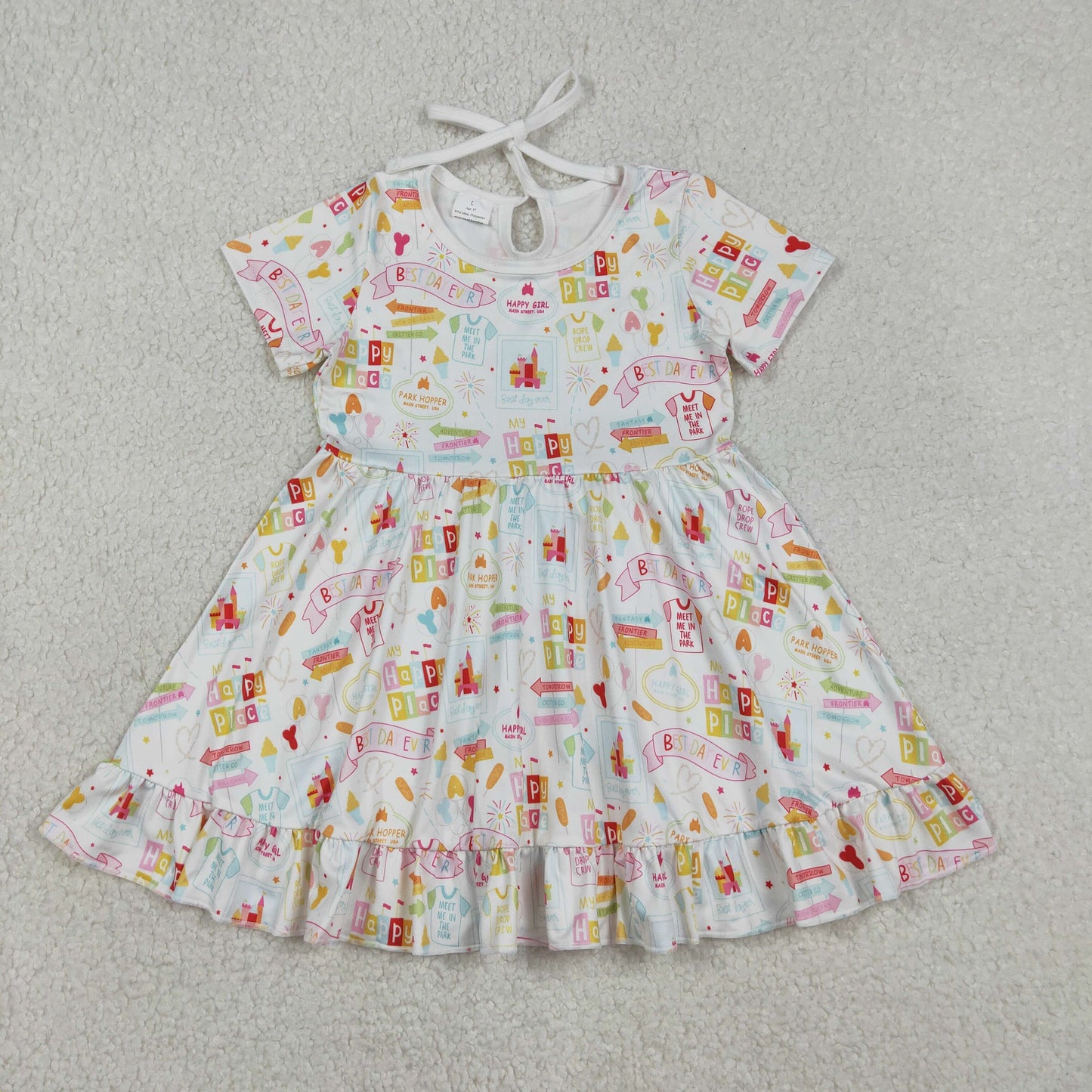 GSD2873 happy castle girl summer dress 202512 RTS