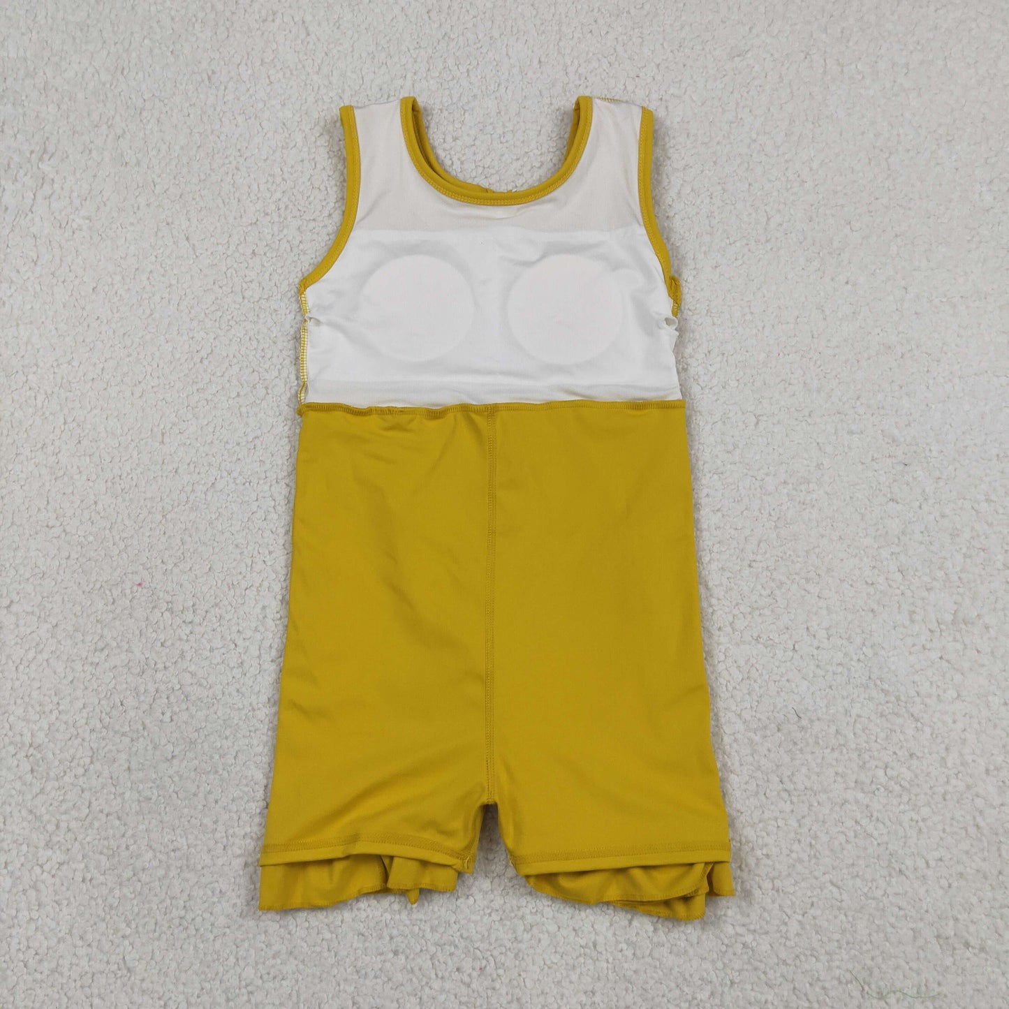 GSD3031 YOGA yellow ruffle girl dress 202607 RTS