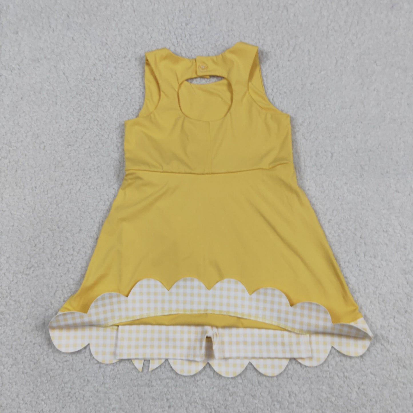 GSD3318 bow yoga yellow GIRL summer outfit 202605 RTS
