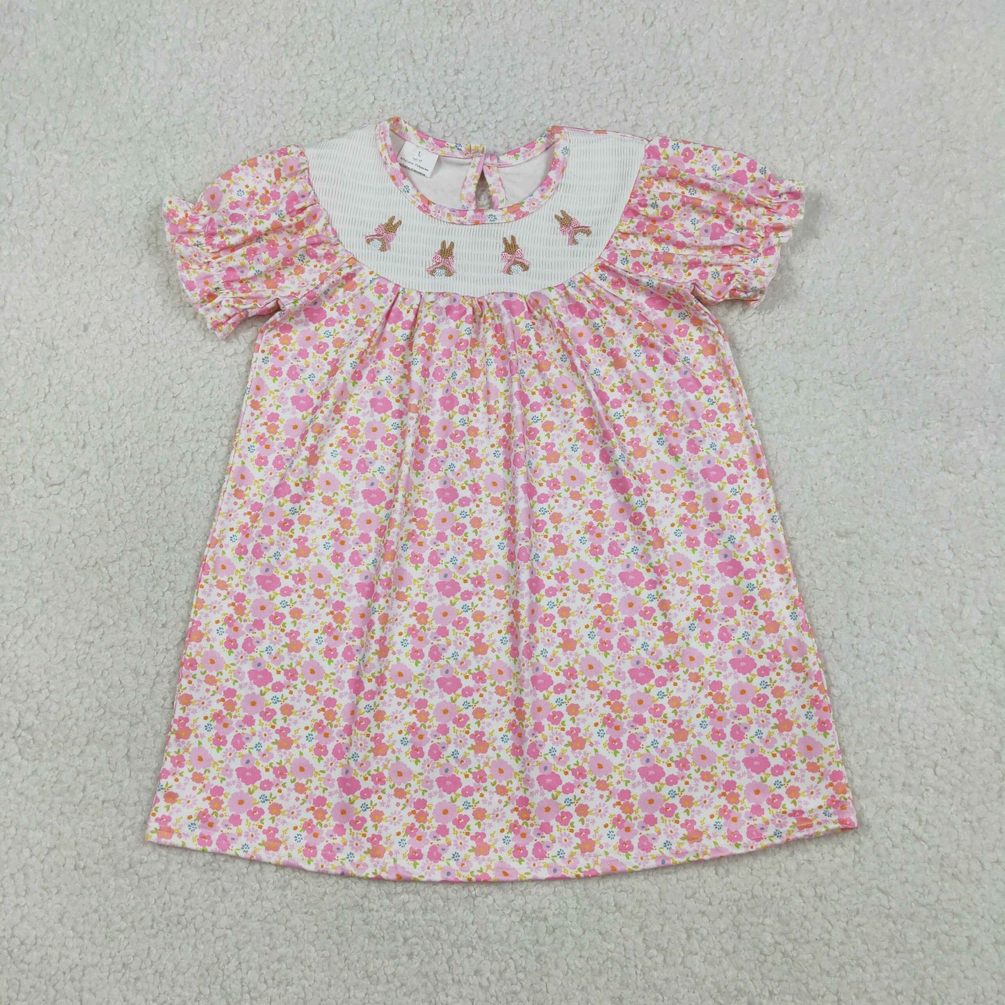 GSD3406-smocked到 3XL SMOCKED bow girl dress 202603 RTS