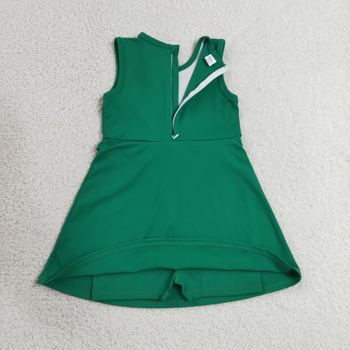 GSD3742 Yoga green kids girl dress 202607 RTS