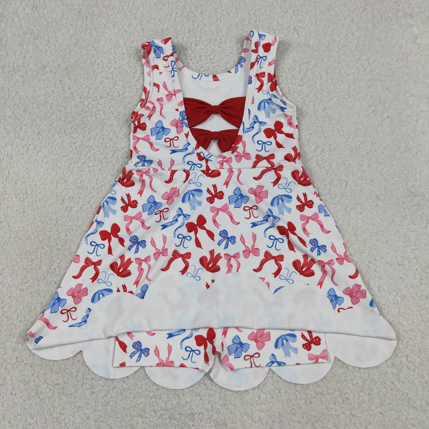 GSD3809 4th July bow yoga GIRL summer dress 202605 RTS