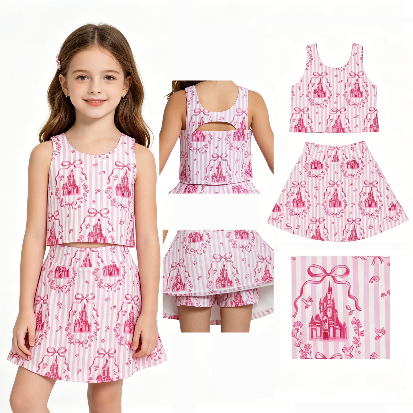 GSD3814 yoga castle princess cartoon girl outfit skirt 202605 RTS