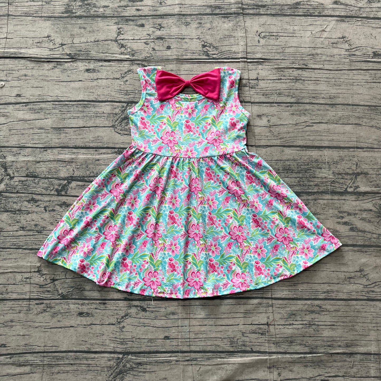 GSD3863 flower bow girl dress 202605 preorder