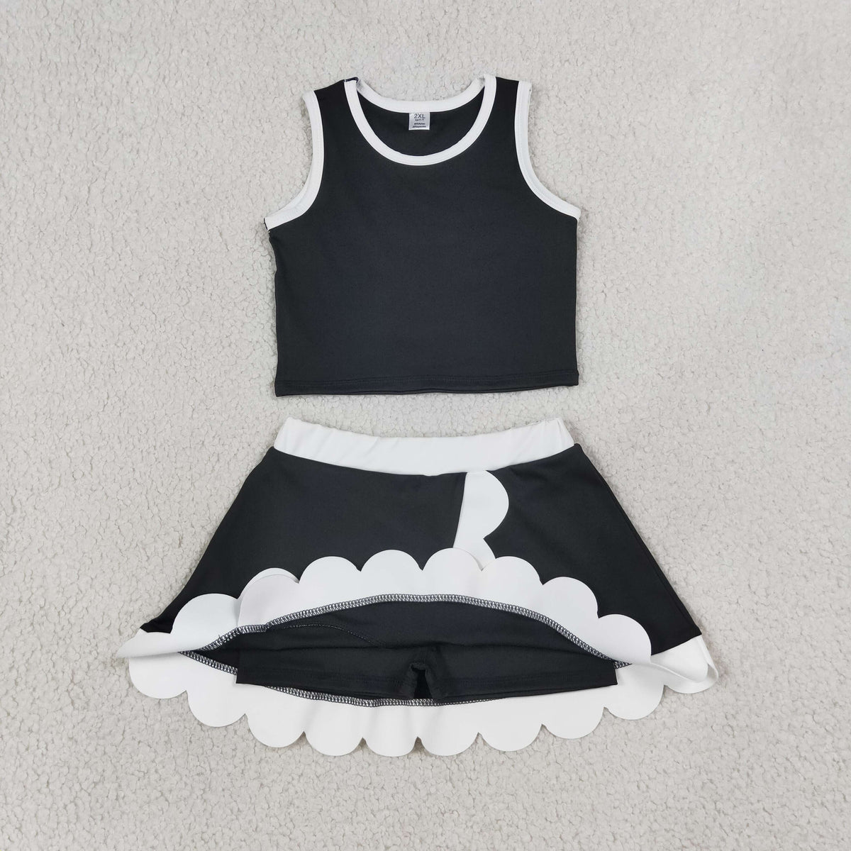GSD4029 black yoga sports girl outfit skirt 202605 RTS