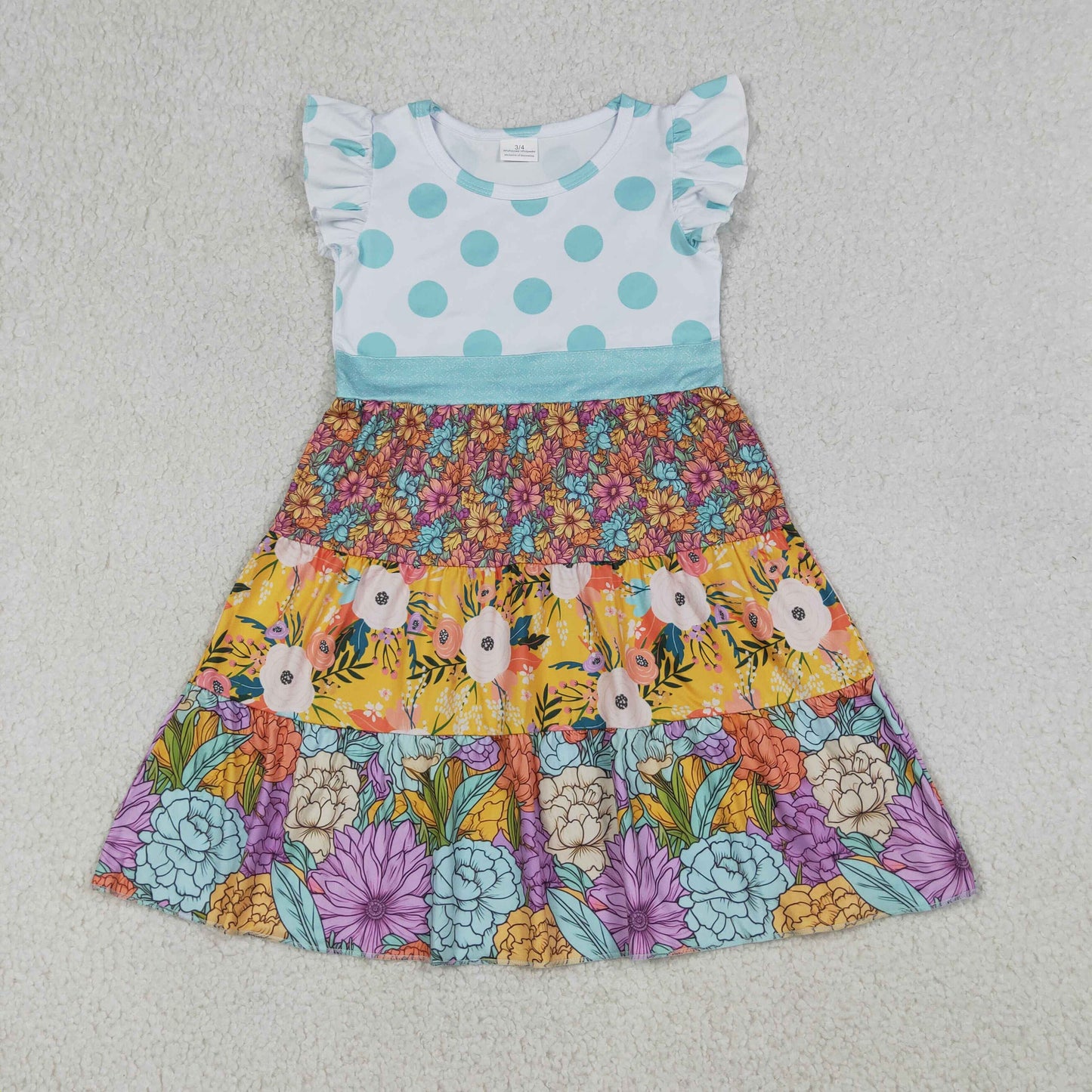 GSD4091 flower spring summer short sleeves girl dress RTS 202604