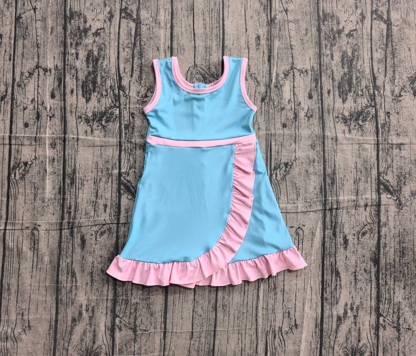 GSD4130 YOGA preorder blue solid Princess cartoon girl dress ruffle
