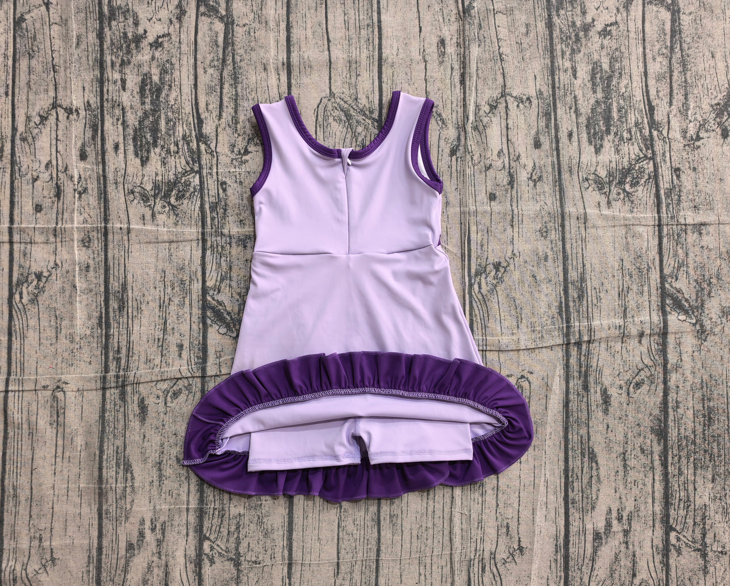 GSD4151 YOGA preorder purple solid Princess cartoon girl dress ruffle