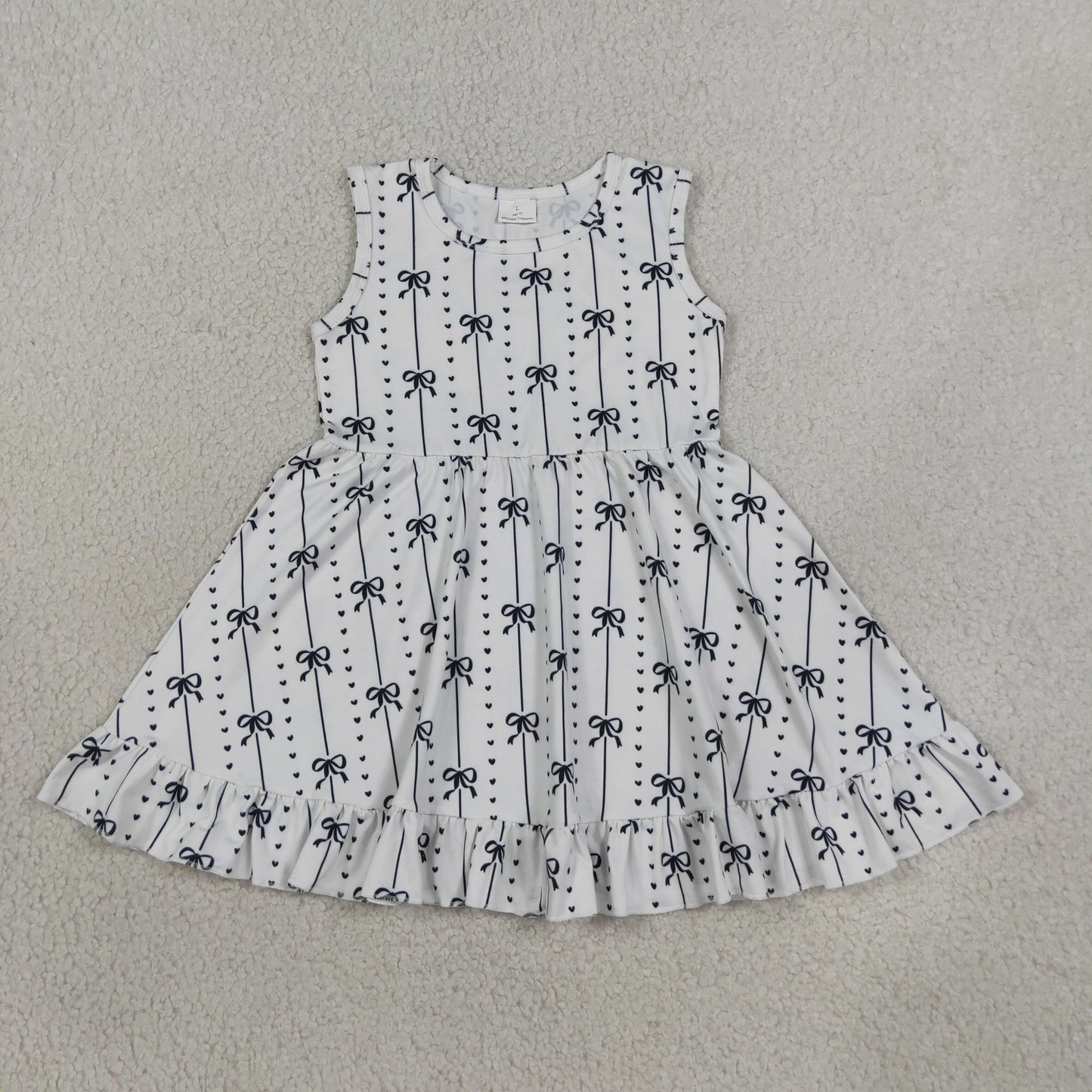 GSD4153 bow RTS girl dress ruffle