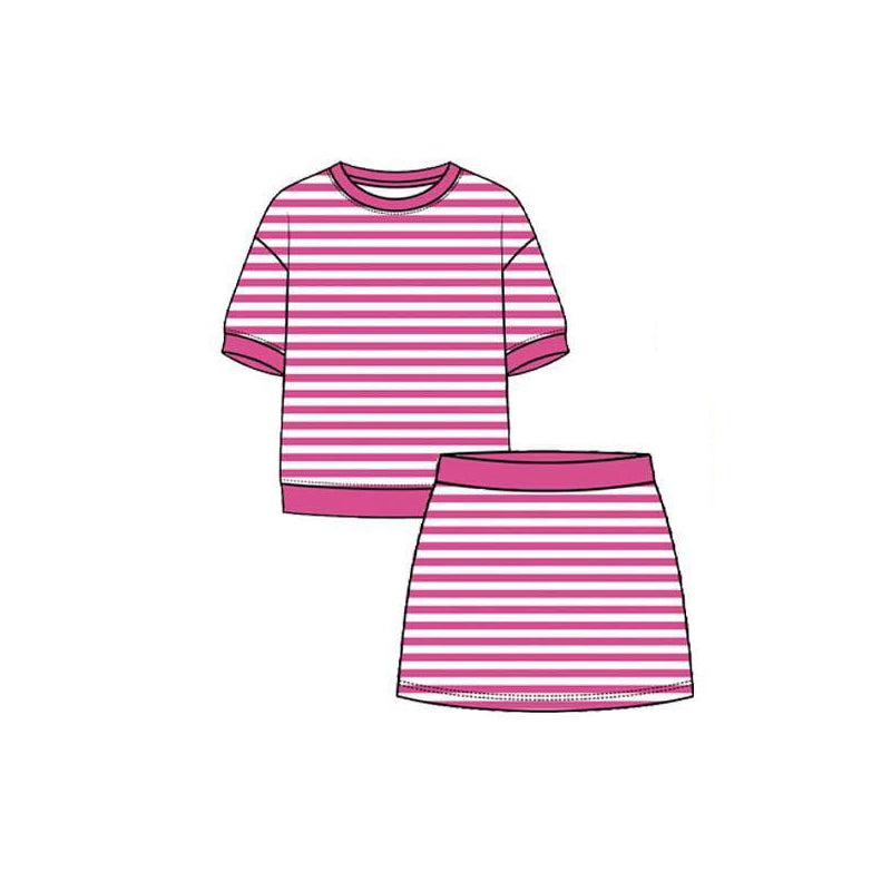 GSD4158 yoga stripe girl outfit skirt 202605 preorder