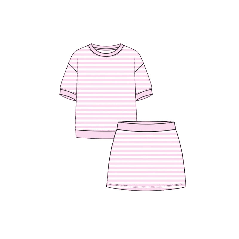 GSD4159 yoga stripe girl outfit skirt 202605 preorder