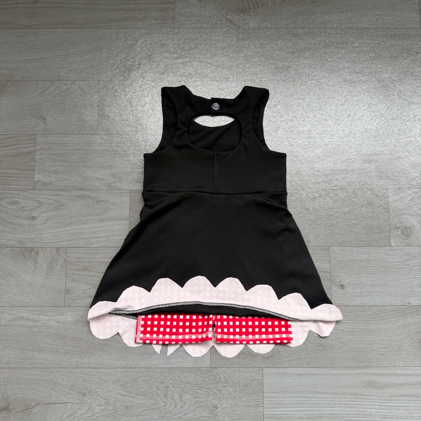 RTS GSD4263 Polka Dot Bow Sleeveless Girls Athletic Holiday Yoga Dress 202608