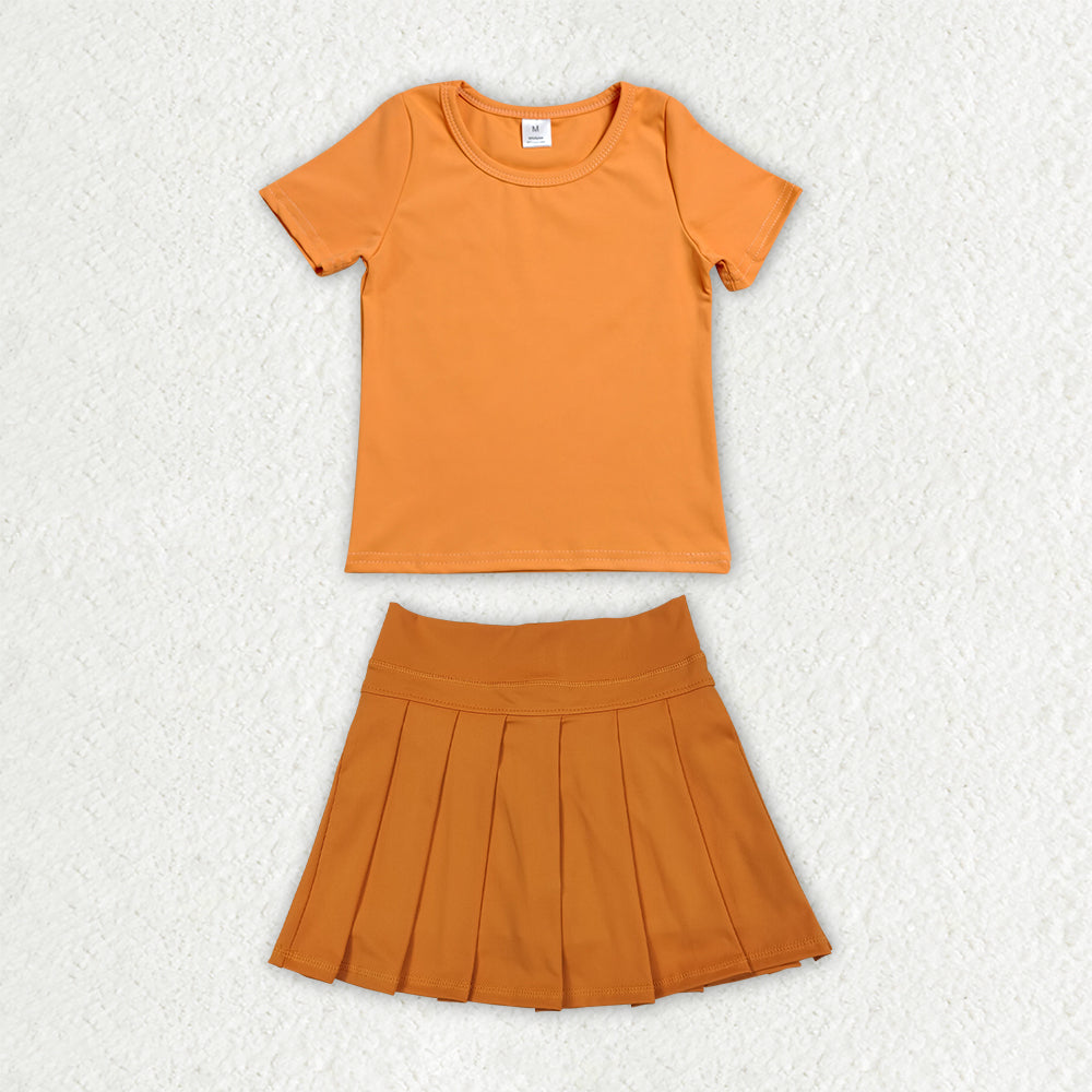GSD4270 orange pleated skirt yoga bow western blanket RTS 202607 RTS