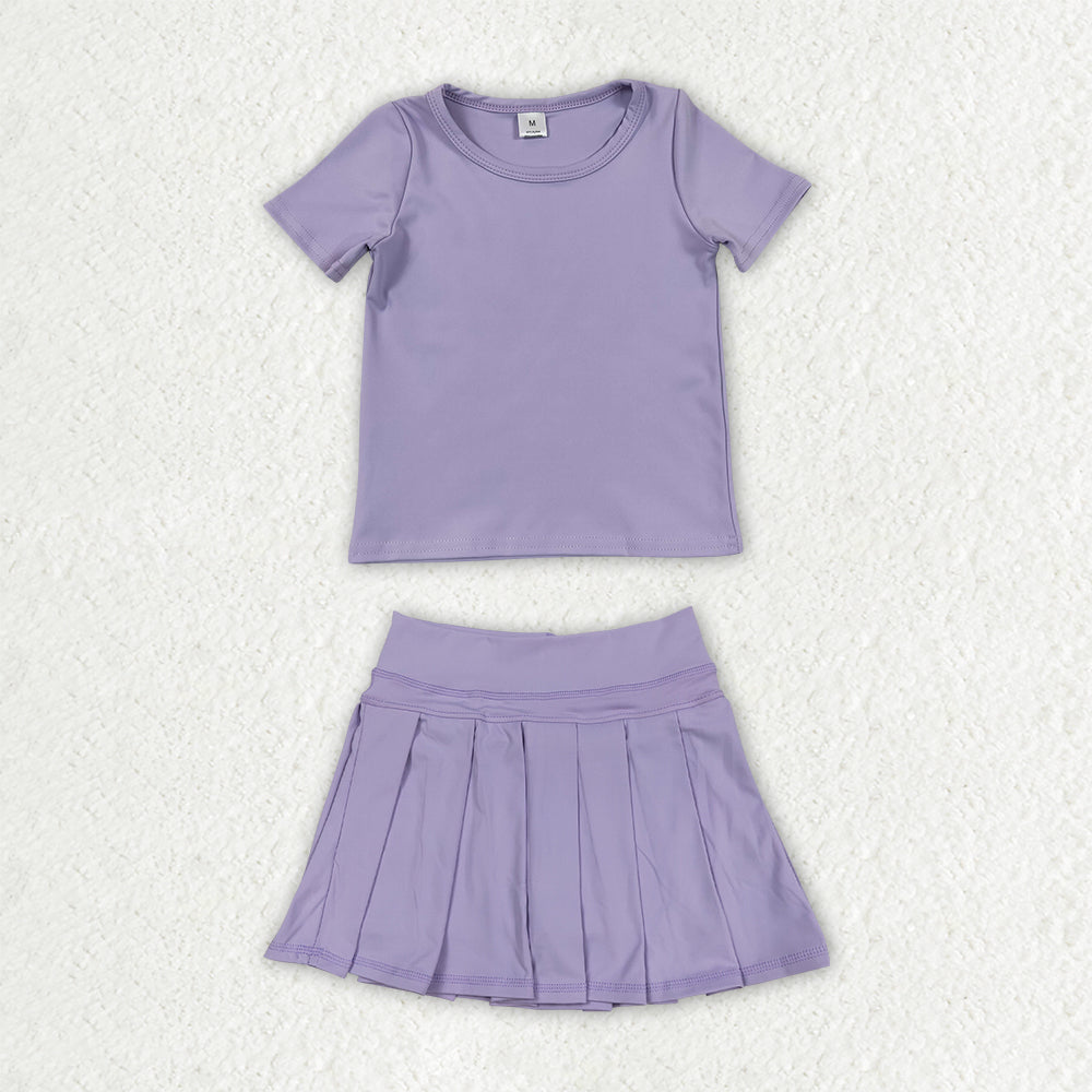 GSD4275 purple pleated skirt yoga western blanket RTS 202607 RTS