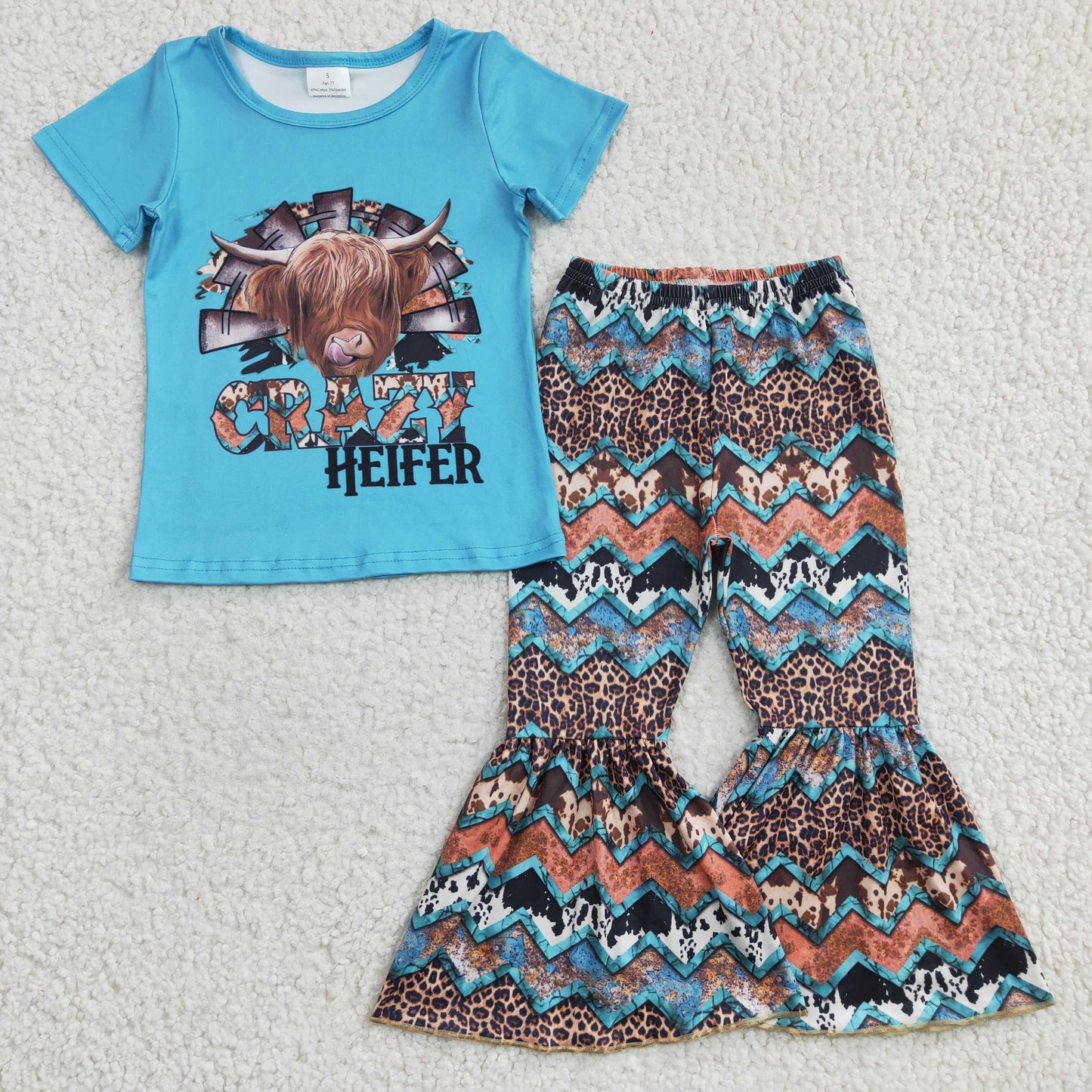GSPO0372 love cow short sleeve girl outfit RTS 20230727