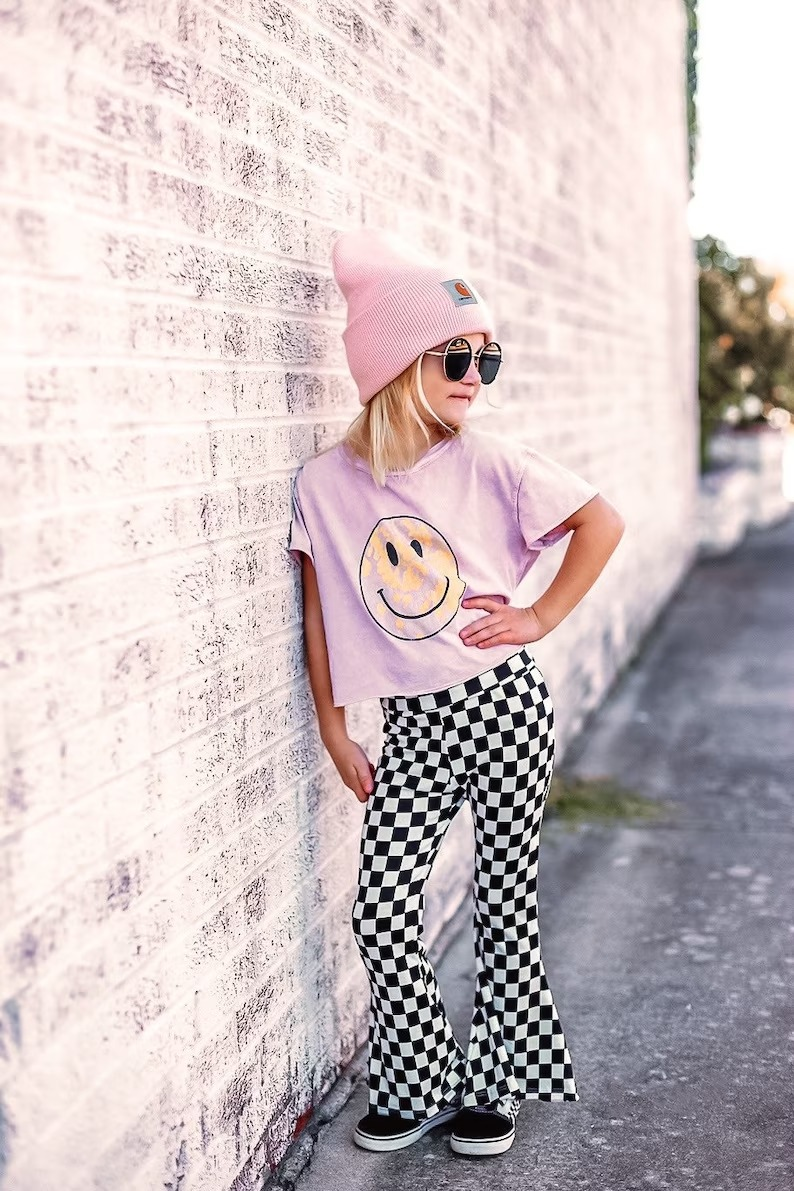 组合GSPO0660 pink smile checkerboard short sleeve girl outfit 20230513 RTS