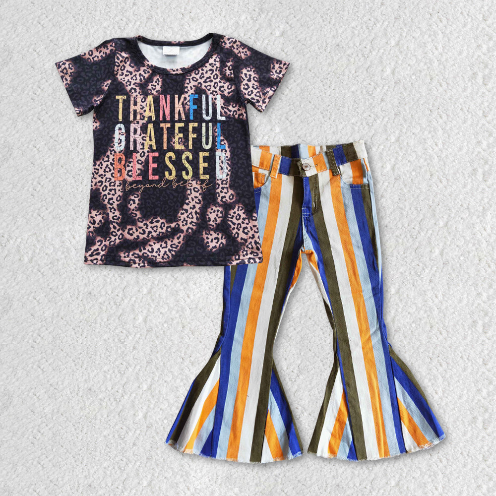 组合GSPO0662 western thankful short sleeve stripe denim jeans girl outfit 20230516 RTS
