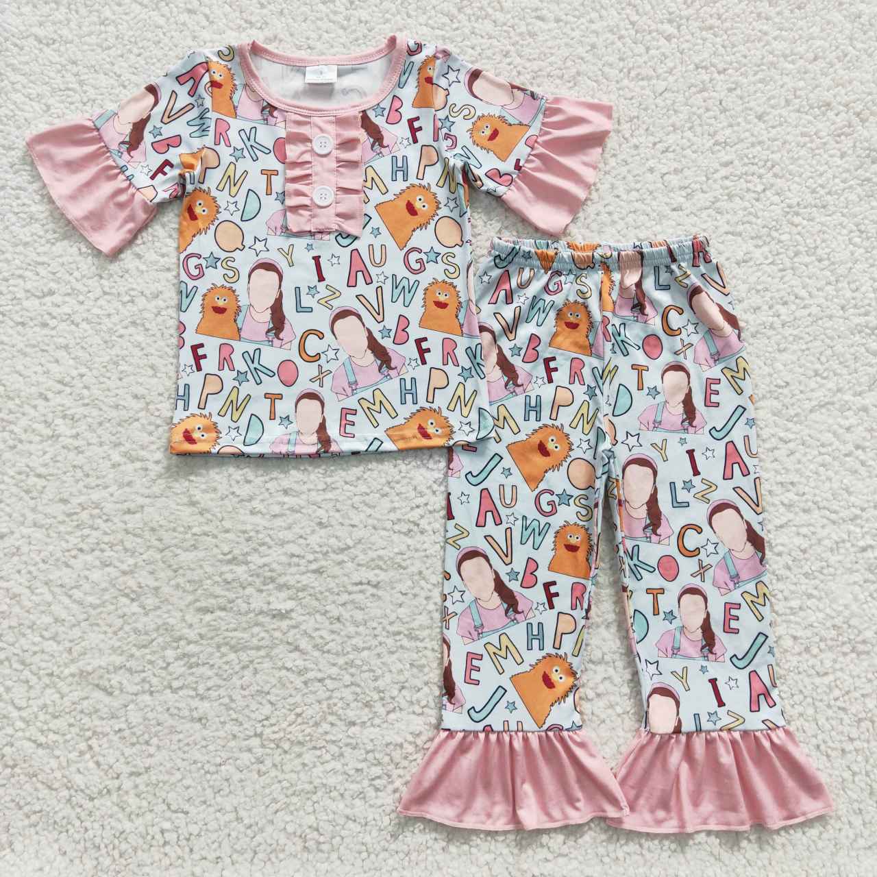 GSPO0669 Mr rachel pajamas short sleeve pants girl outfit 20230612 RTS
