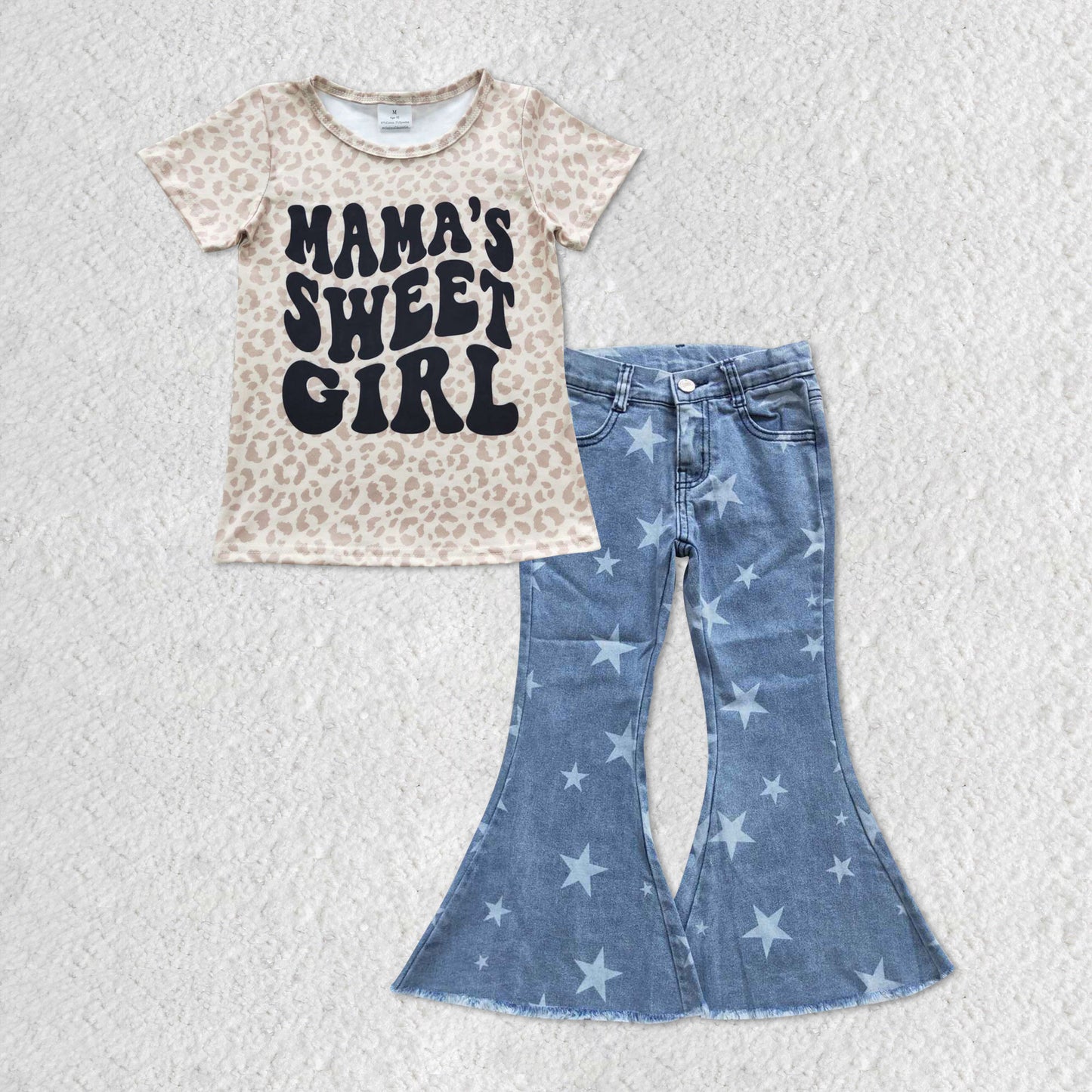 GSPO0690 Mama sweet blue denim jeans girl outfit RTS 20230515