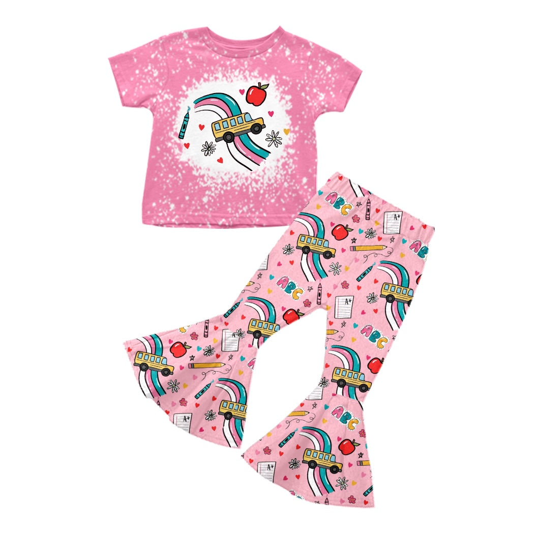 GSPO0698 custom style back to school short sleeve pants girl outfit