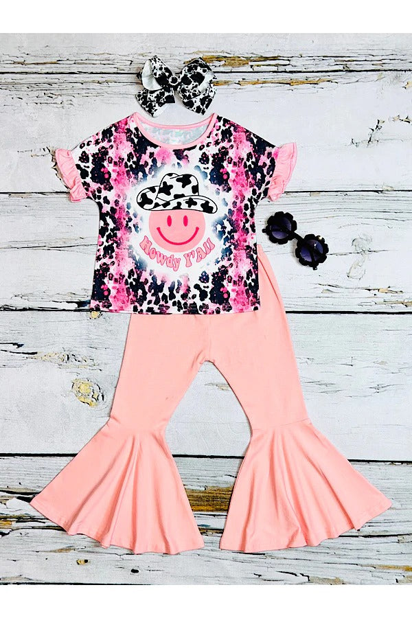 GSPO0701 preorder western smile short sleeve kids girl outfit 20230621 RTS