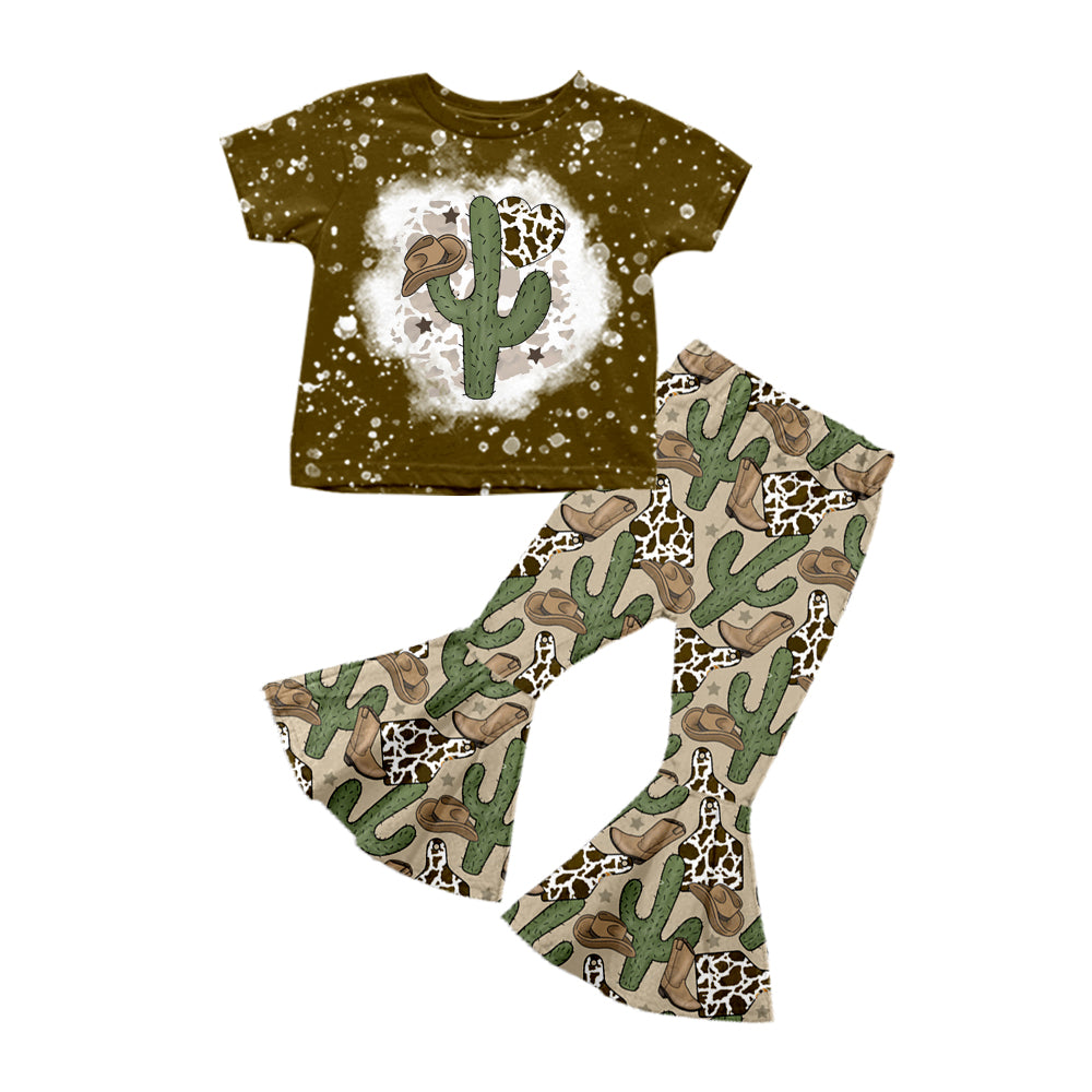 GSPO0744 westernshort sleeve children boys girl outfit preorder 20230608