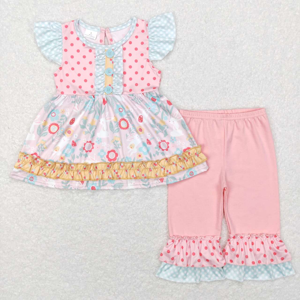 GSD0491 Easter rabbit girl dress short sleeve girl dress 20231123 RTS