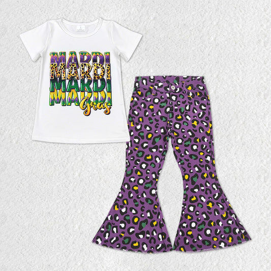 GSPO1329  Mardi Gras denim jeans girl outfit 202312 RTS